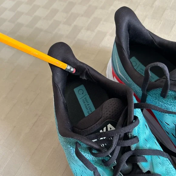 Hoka Clifton 8 Lace Up Sneakers in Real Teal / Aquarelle